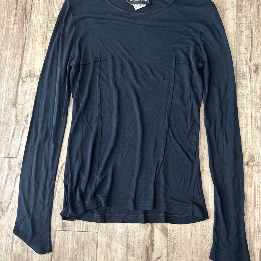 Ann Demeulemeester Black Fitted Blouse